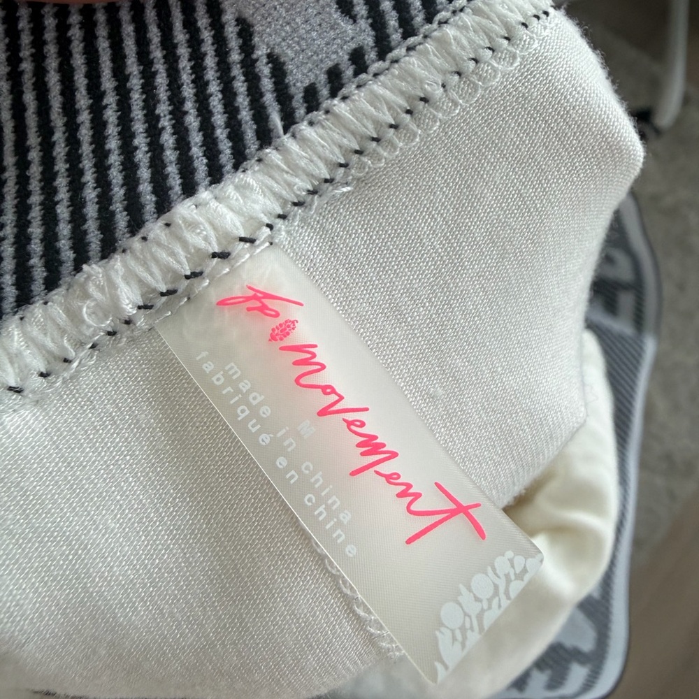 FP Movement by Free People White Tennis Skort with Black Logo Waistband - Picture 2 of 2